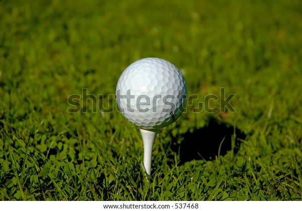 Golf Ball Sitting On Tee Ready Stock Photo 537468 | Shutterstock