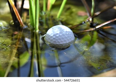 Golf Ball In Water Hazard