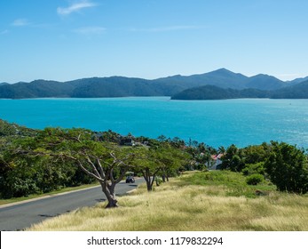 Golf Buggy Transport To See The Fantastic Views On Hamilton Island, Australia.