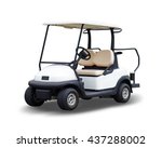 Golf cart golfcart isolated on white background