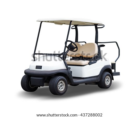 Golf cart golfcart isolated on white background