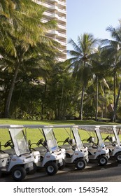 Golf Carts Fill The Ocean Resort At Hamilton Island