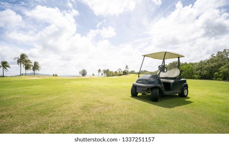 Golf Carts On A Golf Course