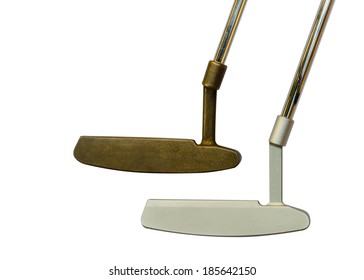 Golf Club Putter Isolated On White Background.