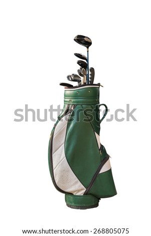 Golf clubs and Bag Isolated