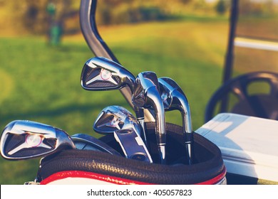 Golf Clubs Drivers Over Green Field Stock Photo 405057823 | Shutterstock