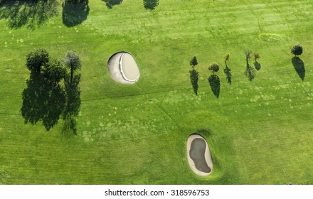 Golf Course Aerial View - High Angle