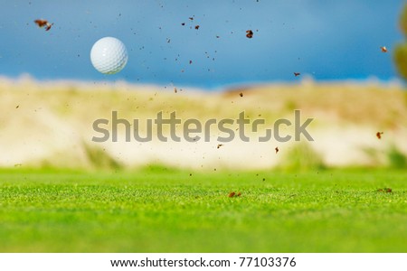 Golf course and ball