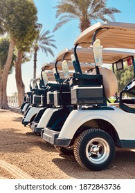 Golf Course. Buggy. Tournament. European Tour. Omega Dubai Desert Classic. Emirates GC, Dubai, UAE - January 23, 2020