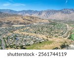 Golf Course Community Along Palm Springs, CA Desert Mountains