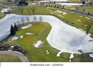 Golf Course during winter time.