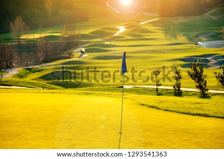 Golf course in the fall
