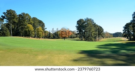 Golf Course at fall season
