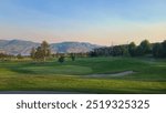 Golf Course in Kelowna BC with mountains in the backgroud