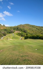 Golfplatz auf der Insel Praslin, Seychellen