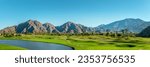 Golf course panorama in Palm Springs, California