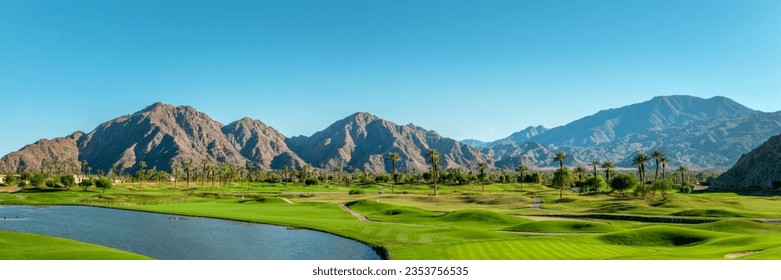 Golf course panorama in Palm Springs, California - Shutterstock ID 2353756535