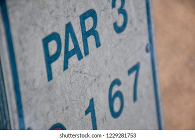 Golf Course Par 3 Sign