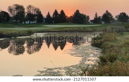 Golf Course Pond at Sunrise