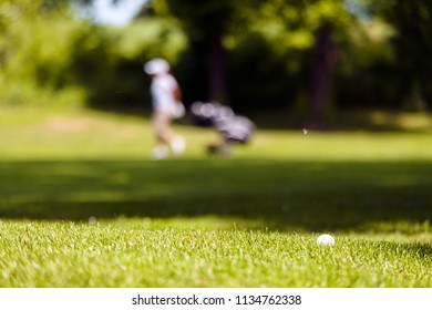 Golf Course With Trees Around, Note Shallow Depth Of Field