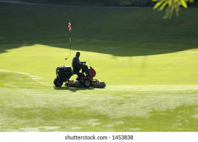 working as a golf course worker