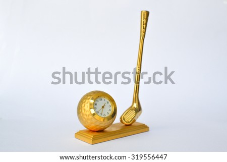 golf driver and golf ball, gold clock reward