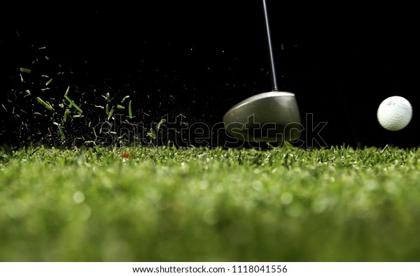 Golf Driver Hitting Golf Ball Be Stock Photo 1118041556 | Shutterstock