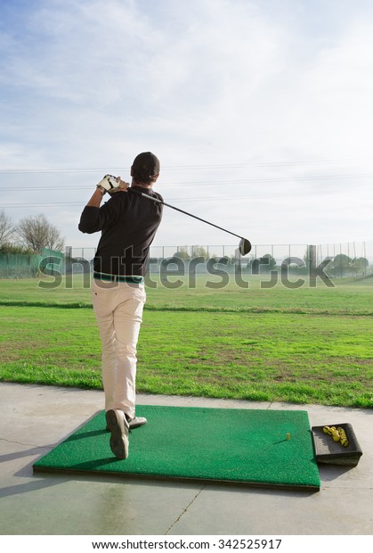 Golf driving range.\
