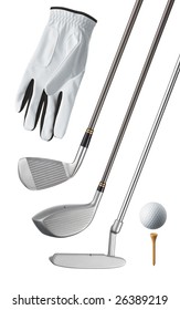 Golf Equipment, Isolated, Can Be Used Individually