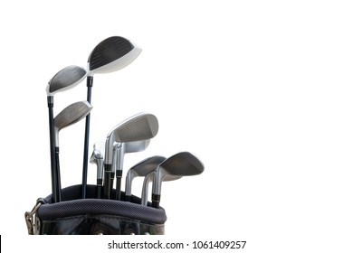 Golf Equipment Isolated On White Background.