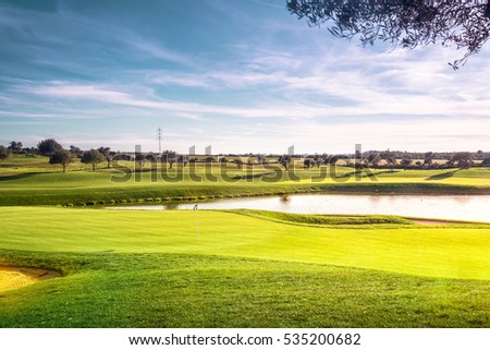 golf field landscape