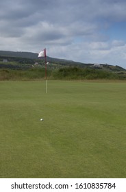 Golf Flag On Green In Cape Breton