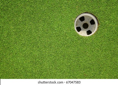 Golf Hole On A Field