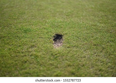 Golf Iron Swing After Divot Mark