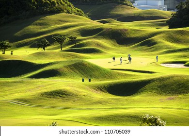Golf place with wonderful green