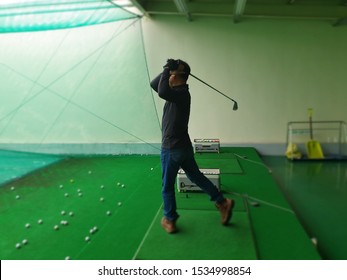 Golf practice exercise health male - Shutterstock ID 1534998854