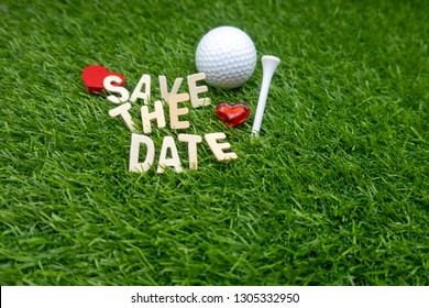 Golf Save The Date For Wedding Of Golfer