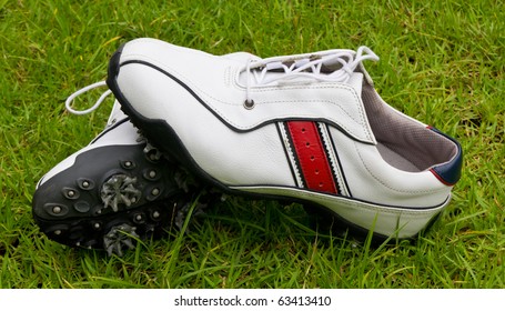  Golf Shoes On Green Grass Field