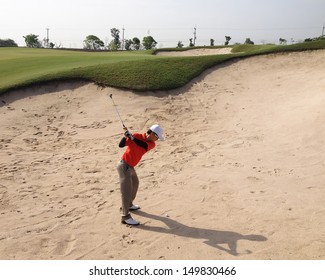 Golfer On The Sand Trap