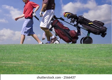 golfer walking