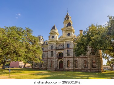 Goliad, Texas, USA - September 20, 2021: The Historic Goliad County Courthouse