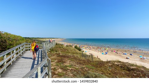     Gollandieres Beach In Île De Ré Island                           