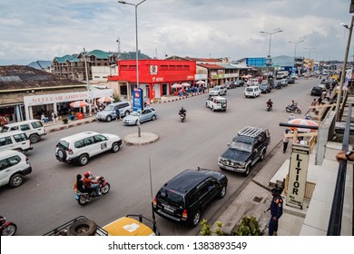 Goma, North Kivu/Democratic Republic Of Congo - October 25 2019: Streetview City Of Goma