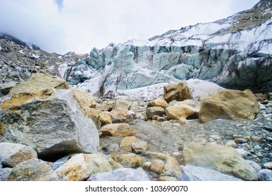 Gomukh, Source Of Ganga .Ice Cave.