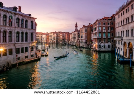 Gondola in the Grand Canal in Venice, Italy