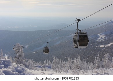Gondola Lift On The Slope Of The Ski Resort