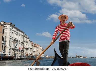 Gondolier, venice, unesco world heritage site, veneto, italy, europe - Powered by Shutterstock