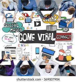 Gone Viral Multimedia Internet Virtual Content Concept