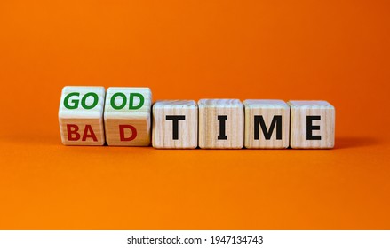 Good Bad Time Symbol Turned Wooden Stock Photo 1947134743 | Shutterstock