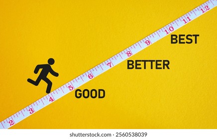 Good, better, best - Concept of developing skills, doing a better job and being better